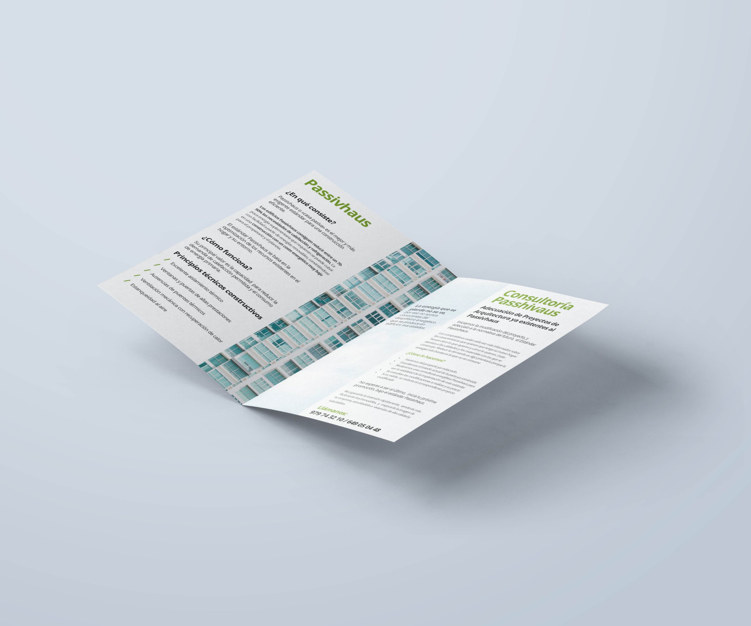 Diseño díptico Arquitectura Passivhaus