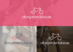 Diseño logo alquiler de bicicletas profesionales
