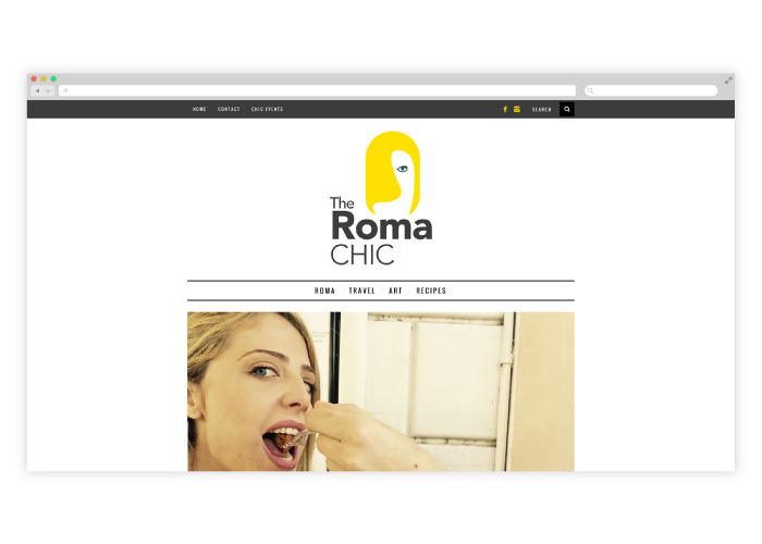 Diseño de blog para bloguera que hablará de su vida en Roma, asistiendo a los eventos más chic
