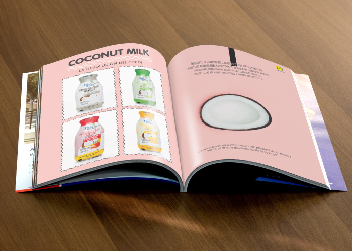 Diseño de catalogo bebidas de coco