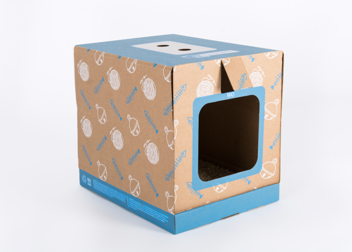 Diseño de packaging arenero para gatos