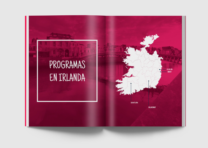 Diseño de revista para agencia dedicada a la organización de cursos de idiomas en el extranjero