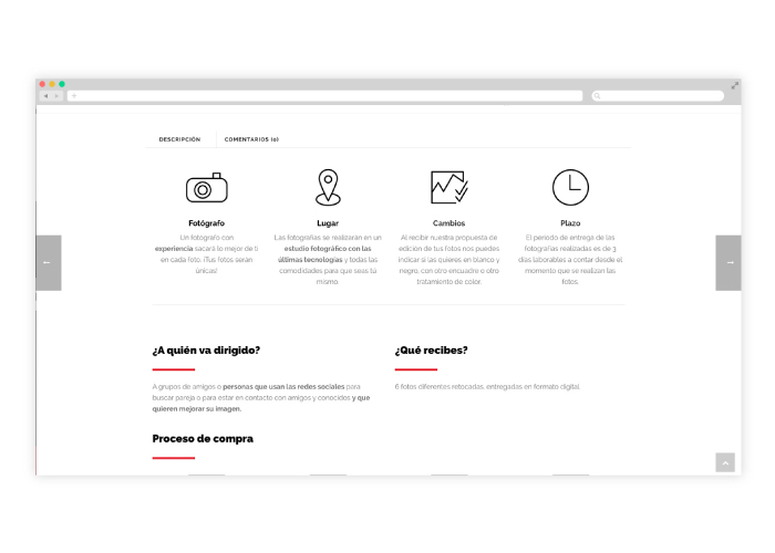 Diseño y desarrollo de tienda online para servicios fotográficos
