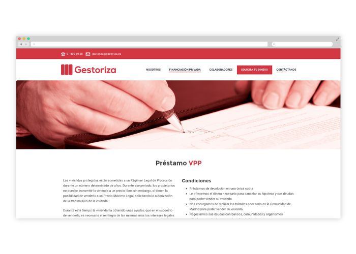 diseño web financiera en Madrid