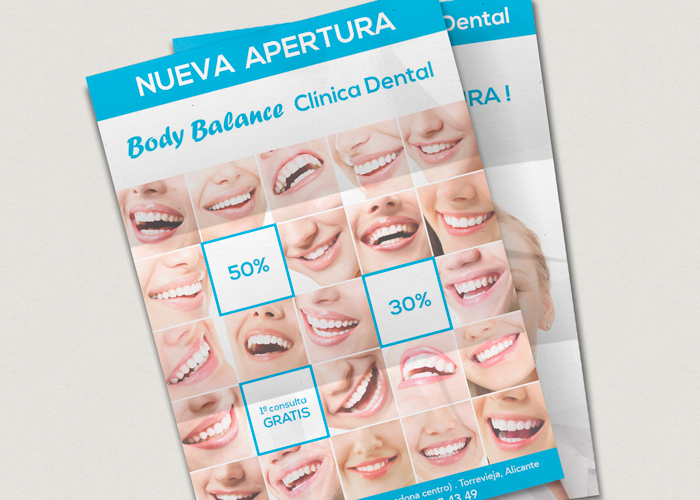 Diseño de flyer para Clínica Dental en Torrevieja