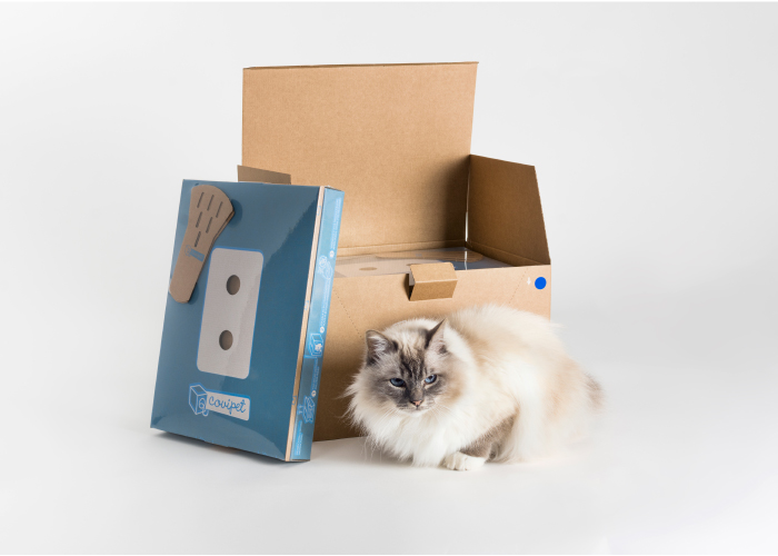 Diseño de packaging arenero para gatos
