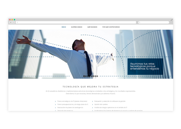 Diseño de web wordpress para empresa de consultoría tecnológica