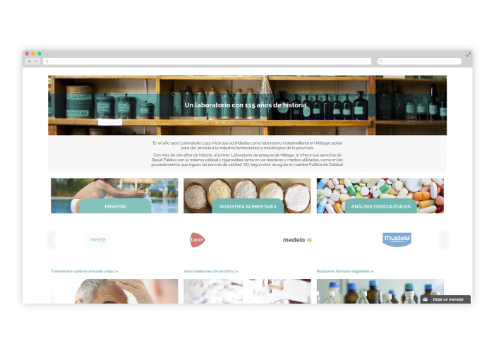 Diseño de tienda farmacéutica online para Málaga