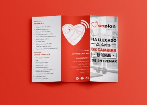 Diseño de tríptico para empresa de electroestimulación en Guadalajara