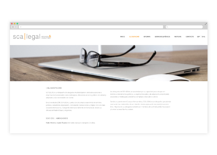 Diseño Web para despachos de abogados internacionales
