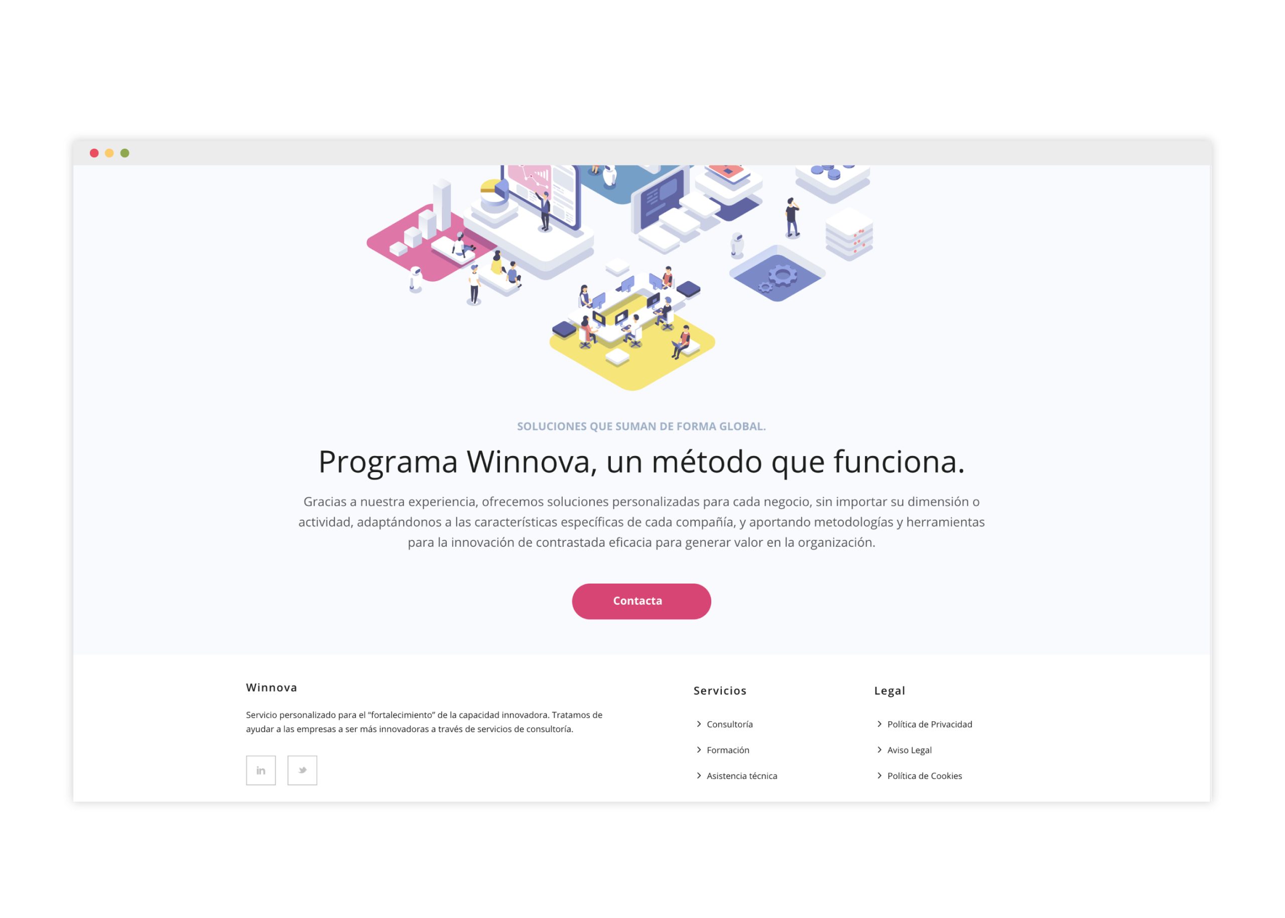 Diseño de web para empresa de servicios de consultoría tecnológica