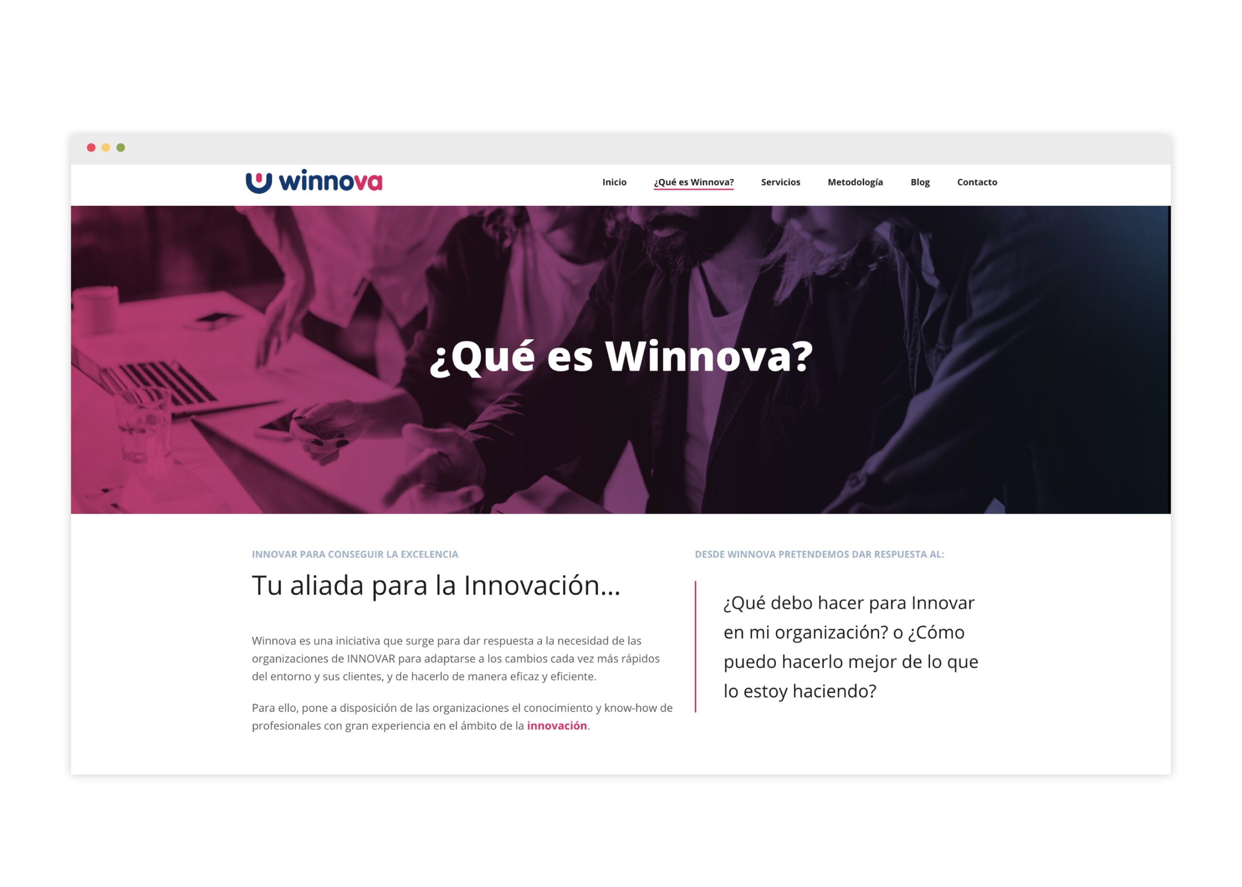 Diseño de web para empresa de servicios de consultoría tecnológica