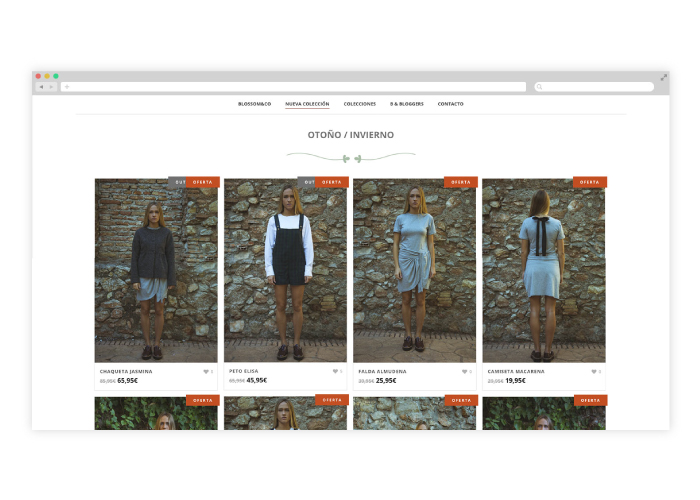 Diseño tienda web diseñadora ropa femenina
