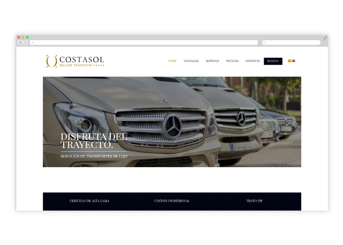Diseño web responsive servicios de transfer de lujo