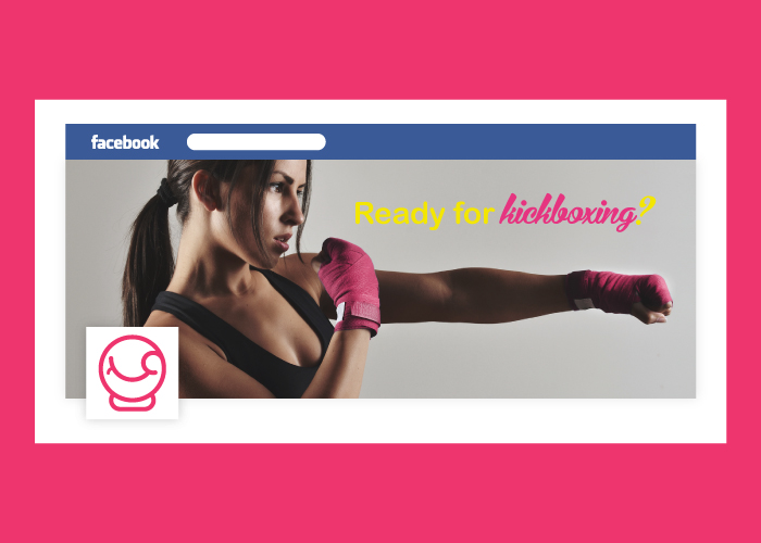 Diseño redes sociales gimnasio de kickboxing para mujeres