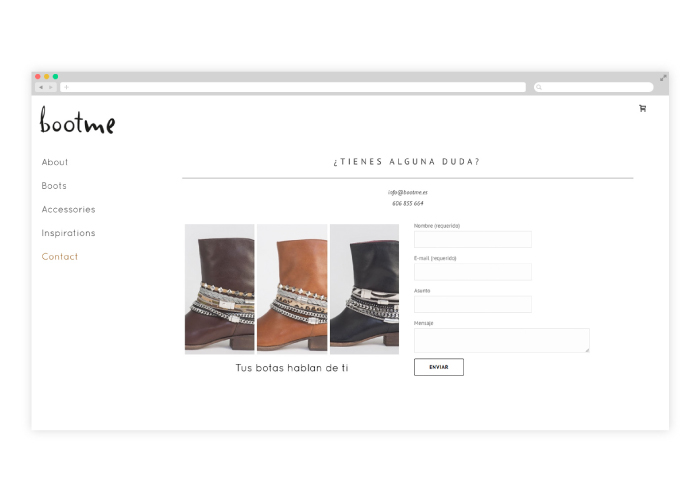 Desarrollo y diseño web de tienda online de botas