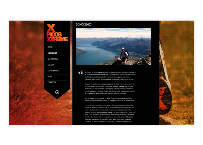 Diseño web deportes extremos de montaña