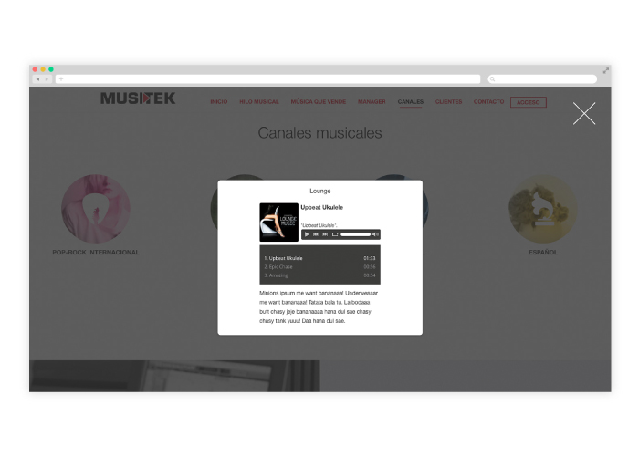 Diseño web para empresa de hilos musicales
