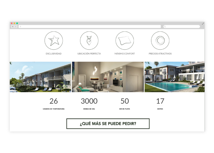 Diseño web empresa inmobiliaria Caribe