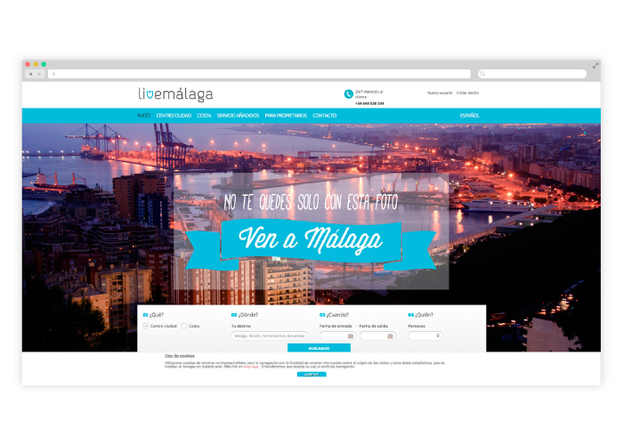 Diseño y desarrollo web para una empresa de alquiler de apartamentos en Málaga