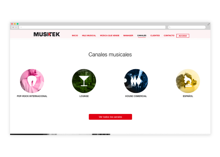 Diseño web para empresa de hilos musicales