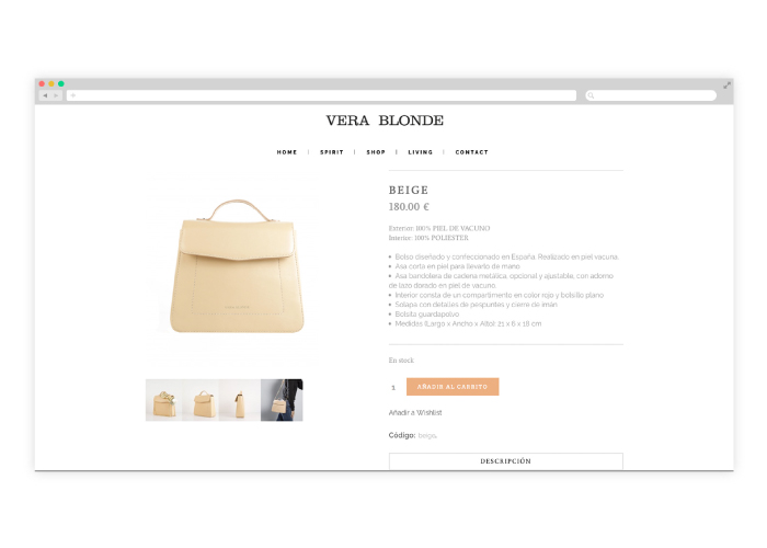 Diseño y desarrollo de una tienda online de bolsos