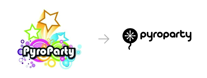 rebranding  logotipo pirotecnia