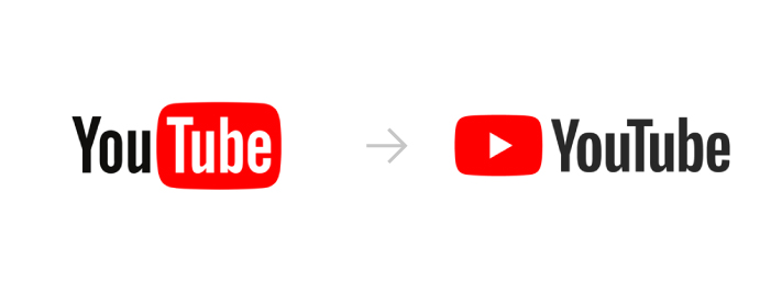 Ejemplo de Rebranding con el logo de YouTube