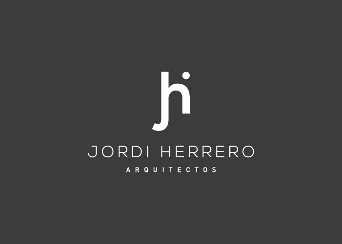 Logotipo Jordi Herrero Arquitectos en negativo