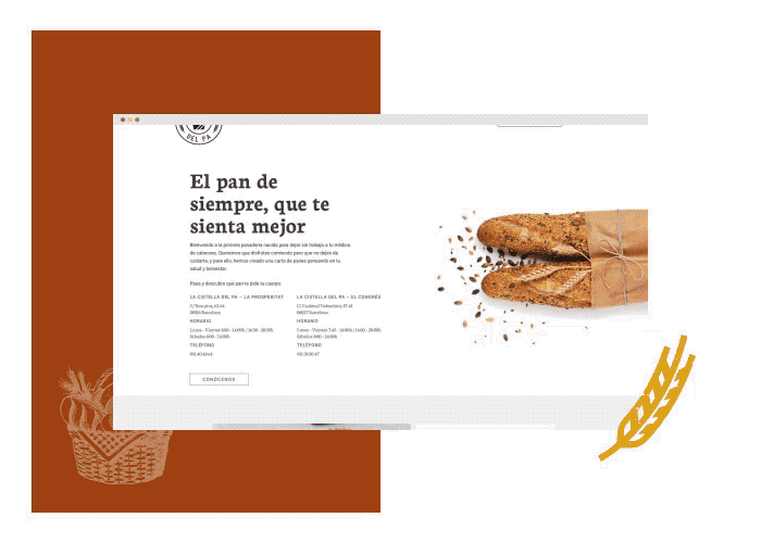 Diseño web panadería ecológica Barcelona
