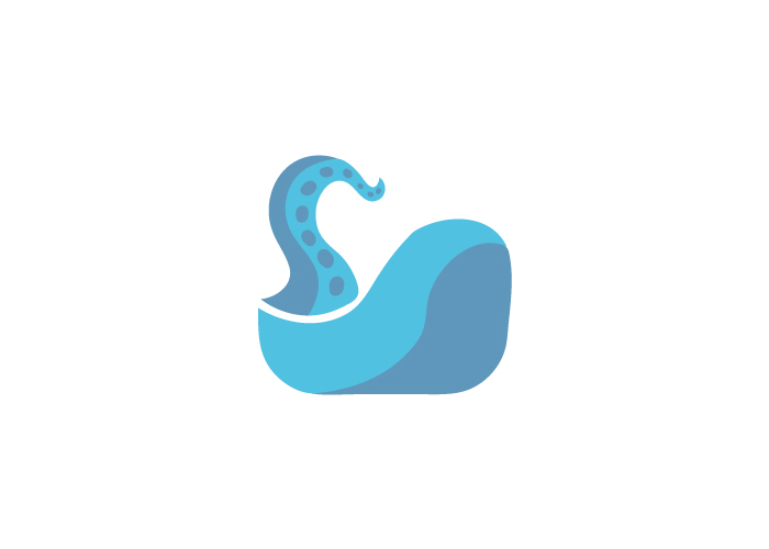 Diseño de logotipo monstruo marino
