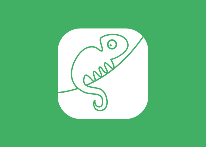 diseño logo camaleón