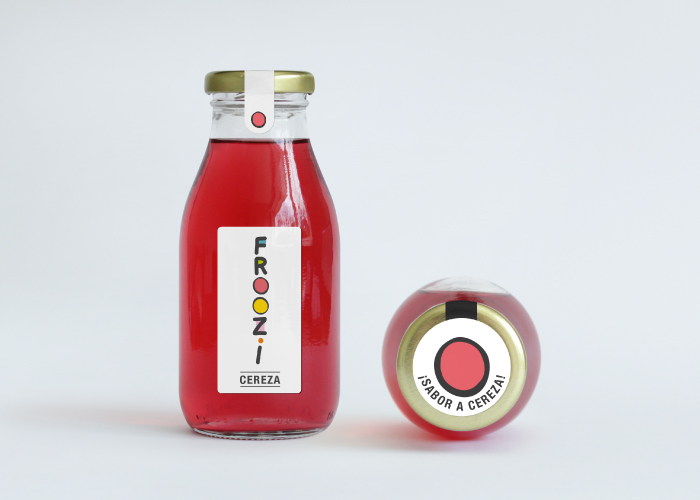 Diseño marca zumo cereza