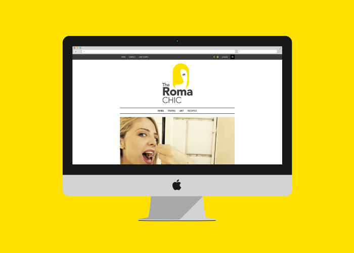 Diseño de blog para bloguera que hablará de su vida en Roma, asistiendo a los eventos más chic