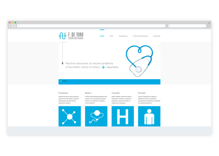 Diseño web para empresa de gestión hospitalaria
