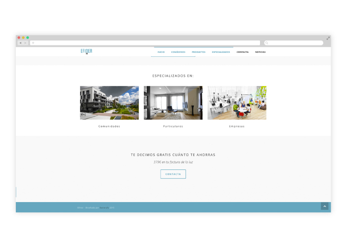 Diseño web wordpress para empresa de consultoría energética