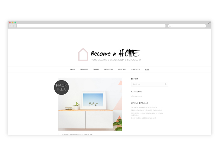 Diseño web para empresa dedicada al interiorismo