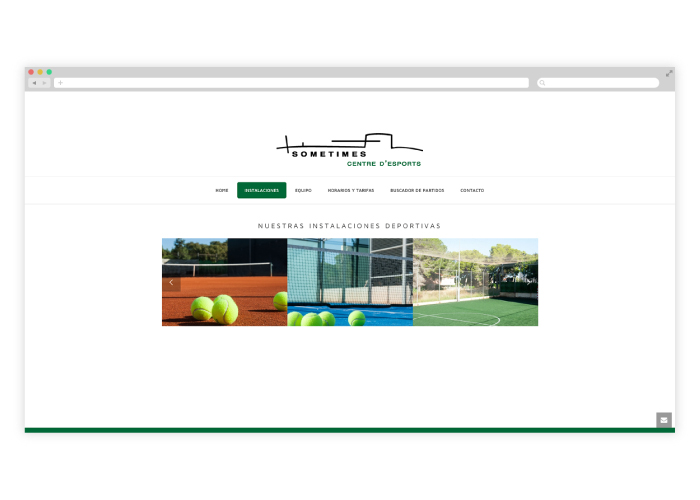 Diseño web para club deportivo